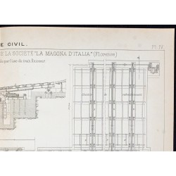 Gravure de 1907 - Train de laminoir - 3