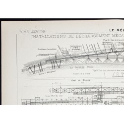 Gravure de 1920 - Port Bastide à Bordeaux - 2