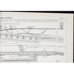 Gravure de 1920 - Port Bastide à Bordeaux - 3