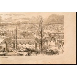 Gravure de 1860 - Chambéry & Mer de Glace & Glacier des Bossons - 5