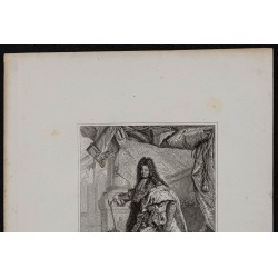Gravure de 1845ca - Portrait de Louis XIV - 2
