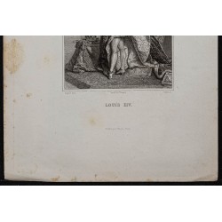 Gravure de 1845ca - Portrait de Louis XIV - 3