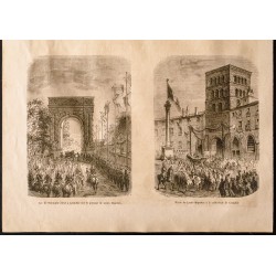Gravure de 1860 - Grenoble et Bonneville - 3