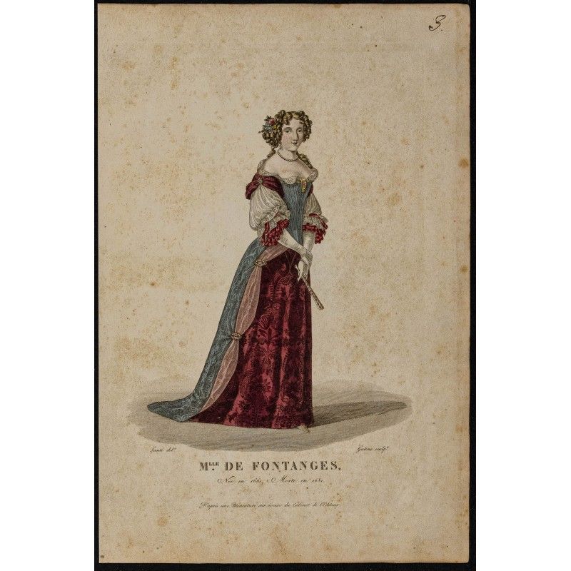Gravure de 1826 - Duchesse de Fontanges - 1