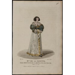 Gravure de 1826 - Madame de La Fayette - 1
