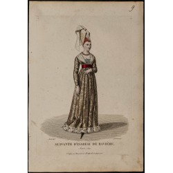 Gravure de 1826 - Suivante d'Isabeau de Bavière - 1