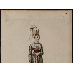 Gravure de 1826 - Suivante d'Isabeau de Bavière - 2