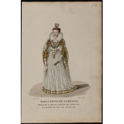 Gravure de 1826 - Marguerite de Lorraine - 1