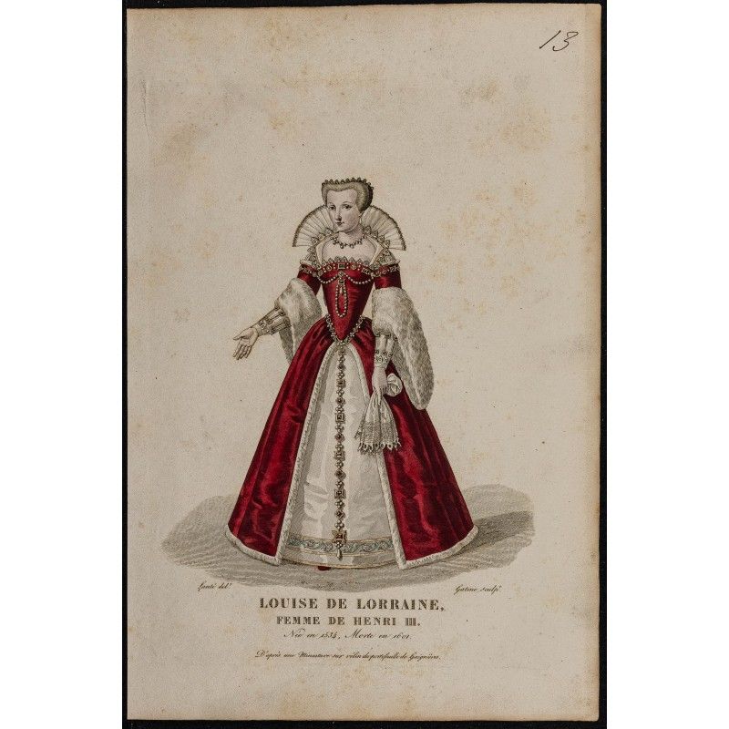 Gravure de 1826 - Louise de Lorraine-Vaudémont - 1