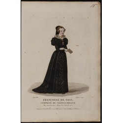 Gravure de 1826 - Françoise de Foix - 1