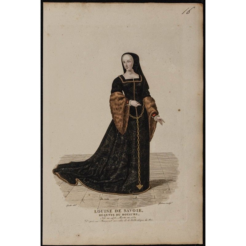 Gravure de 1826 - Louise de Savoie - 1