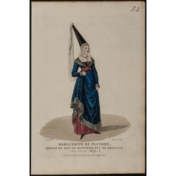 Gravure de 1826 - Marguerite de Flandre - 1