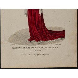 Gravure de 1826 - Euriant femme du comte de Nevers - 3