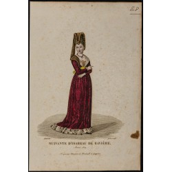 Gravure de 1826 - Suivante d'Isabeau de Bavière - 1