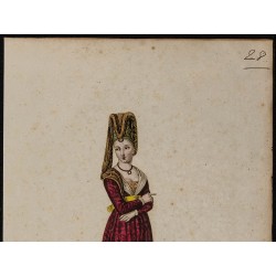 Gravure de 1826 - Suivante d'Isabeau de Bavière - 2