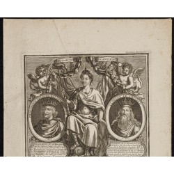 Gravure de 1750 - Portraits de rois de France - 2