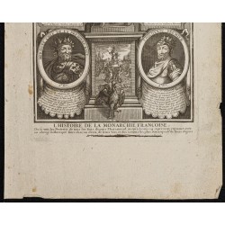 Gravure de 1750 - Portraits de rois de France - 3