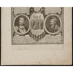 Gravure de 1750 - Portraits de rois de France - 3