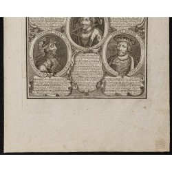 Gravure de 1750 - Portraits de rois de France - 3