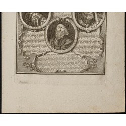 Gravure de 1750 - Portraits de rois de France - 3