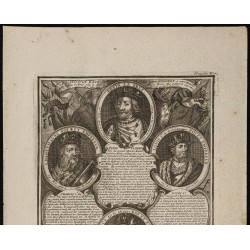 Gravure de 1750 - Portraits de rois de France - 2