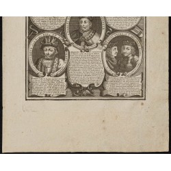 Gravure de 1750 - Portraits de rois de France - 3