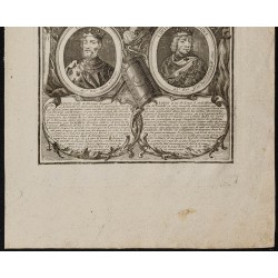 Gravure de 1750 - Portraits de rois de France - 3