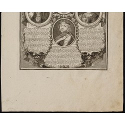 Gravure de 1750 - Portraits de rois de France - 3