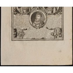 Gravure de 1750 - Portraits de rois de France - 3