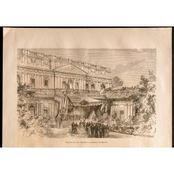 Gravure de 1860 - Marseille - Préfecture et nouvelle Bourse - 2