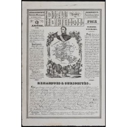 Gravure de 1842 - Ardennes & Ariège - 2