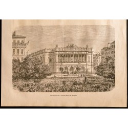 Gravure de 1860 - Marseille - Préfecture et nouvelle Bourse - 3