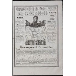 Gravure de 1842 - Gers & Gironde - 1