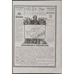 Gravure de 1842 - Hérault & Ille-et-Vilaine - 1