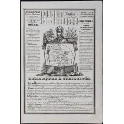 Gravure de 1842 - Isère & Jura - 1