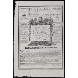 Gravure de 1842 - Lozère & Maine et Loire - 2