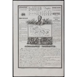 Gravure de 1842 - Morbihan & Moselle - 2
