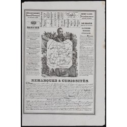Gravure de 1842 - Sarthe & Seine (Paris) - 1