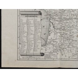 Gravure de 1839 - Carte de la France - 4
