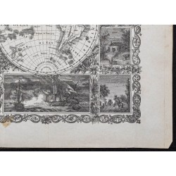 Gravure de 1835 - Carte du monde - 5