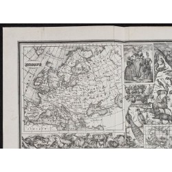 Gravure de 1836 - Les cinq continents - 2