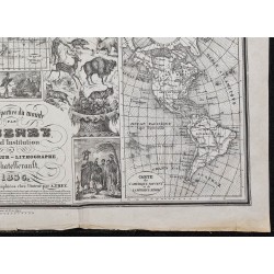Gravure de 1836 - Les cinq continents - 5