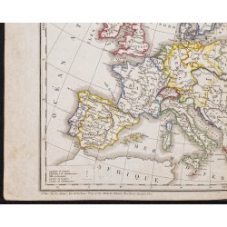 Gravure de 1833 - Carte de l'Europe - 4