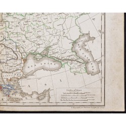 Gravure de 1833 - Carte de l'Europe - 5