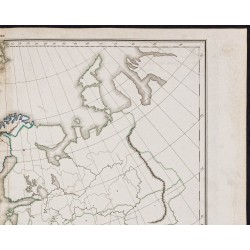 Gravure de 1833 - Fond de carte de l'Europe - 3