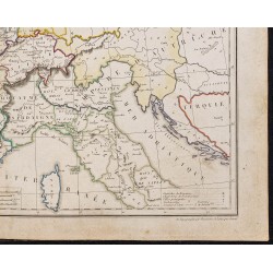 Gravure de 1827 - Carte de l'Europe centrale - 5