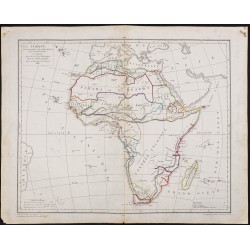 Gravure de 1833 - Carte de l'Afrique - 1