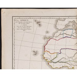 Gravure de 1833 - Fond de carte de l'Afrique - 2