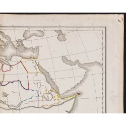 Gravure de 1833 - Fond de carte de l'Afrique - 3