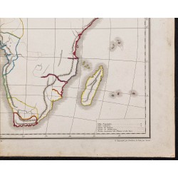Gravure de 1833 - Fond de carte de l'Afrique - 5